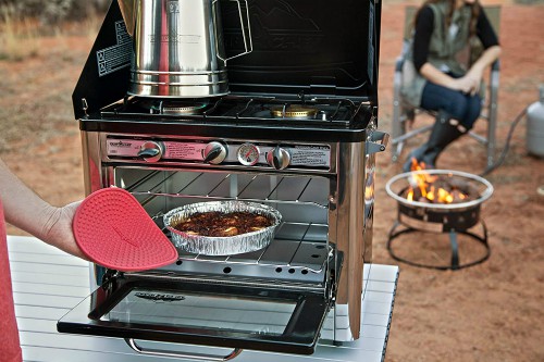 Camp Chef Camping Outdoor Oven with 2 Burner Camping Stove 
