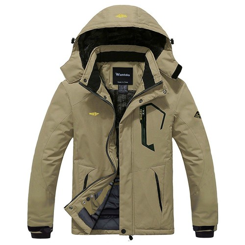 Wantdo Men's Mountain Waterproof Ski Jacket Windproof Rain Jacket