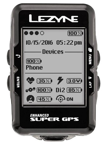 Lezyne Super GPS, Black, One Size