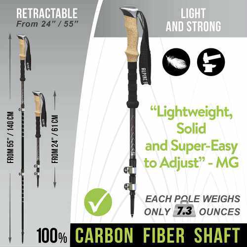 Alpine Summit Carbon Fiber Trekking Poles 2