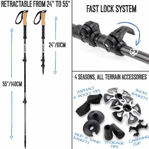 Foxelli Trekking Poles 