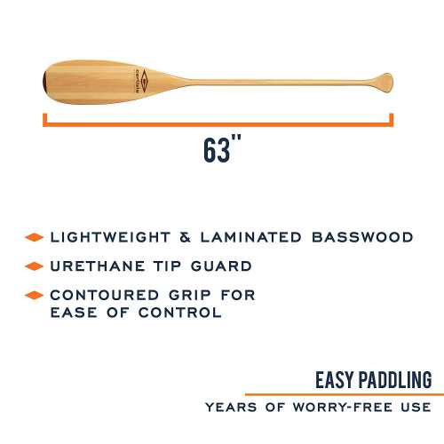 Carlisle Beavertail Wooden Canoe Paddle 2