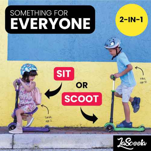 Lascoota 2-in-1 Kick Scooter 3