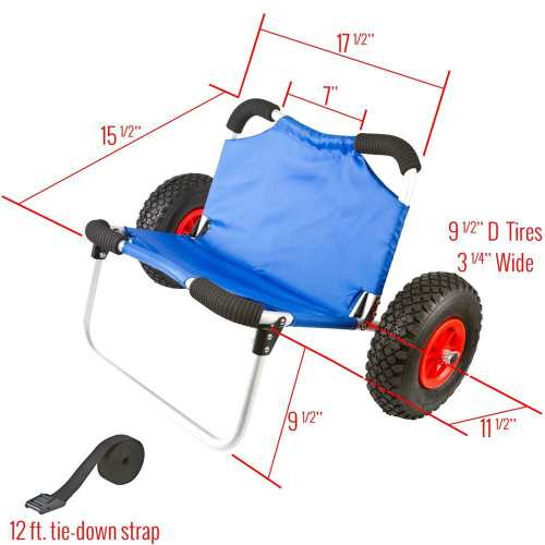 Apex KC Hybrid Wide Hull Kayak & Canoe Dolly Cart