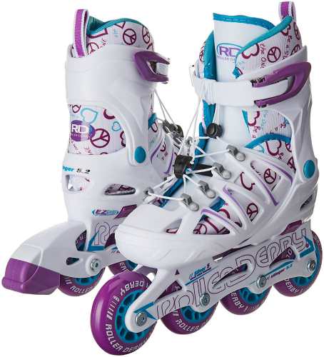 Roller Derby Girl's Stinger 5.2 Adjustable Inline Skate 
